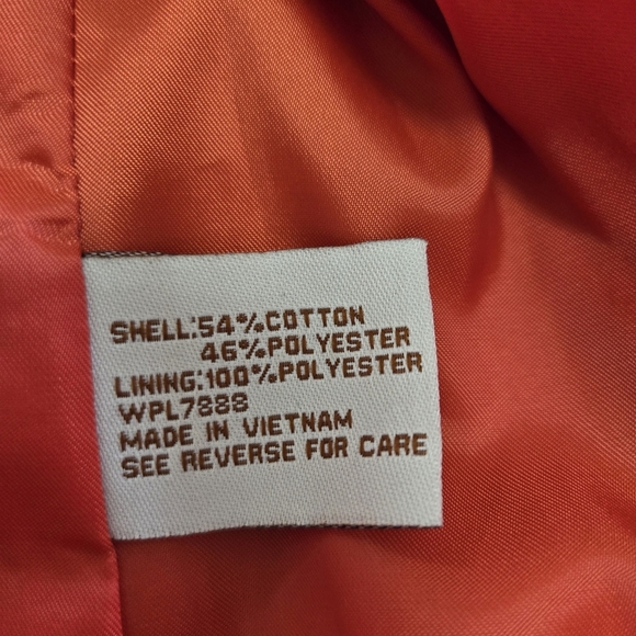 MICHAEL KORS Raincoat w/ Front Pockets Coral Red Size Small #154 - Picture 5 of 9